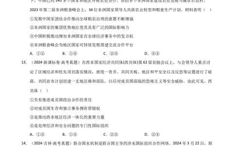 专题十三国家和国际组织（巩固训练）（学生版）_42025年新高考资料_二轮复习_01高考语文等多个文件_考点全通关2025年高考政治二轮复习高效专题课件+巩固训练（统编版）