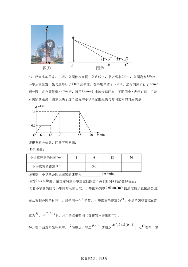 2025年天津市中考数学真题_2.2015-2025年中考数学_2.2025各省市数学_天津