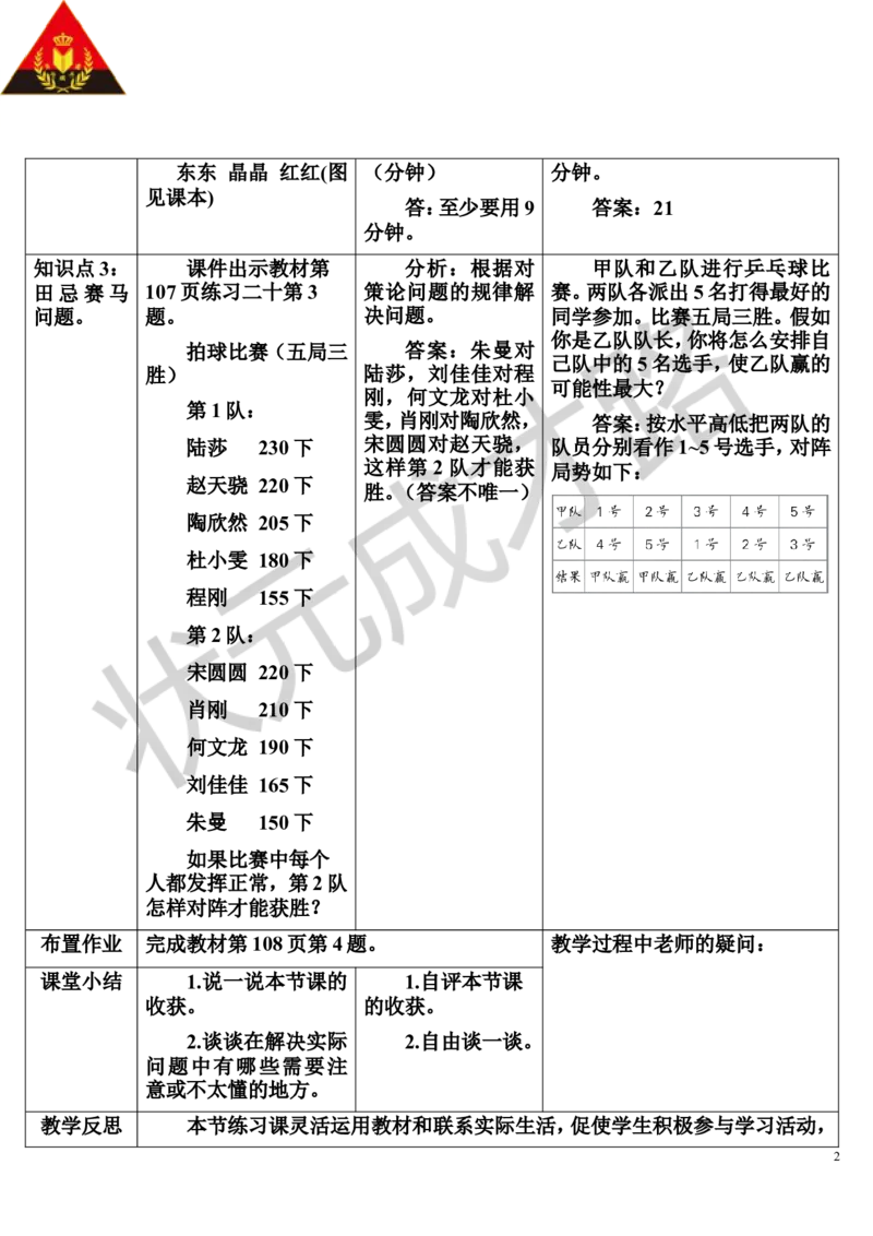 练习课_1-6年级上册_数学4年级上册教学资源包_导学案新版_8数学广角&mdash;&mdash;优化