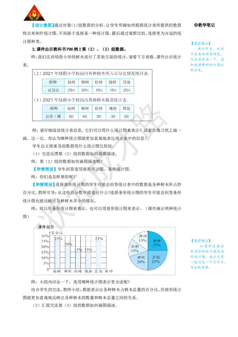第2课时选择合适的统计图_1-6年级上册_数学6年级上册教学资源包_名师教学设计新版_7扇形统计图