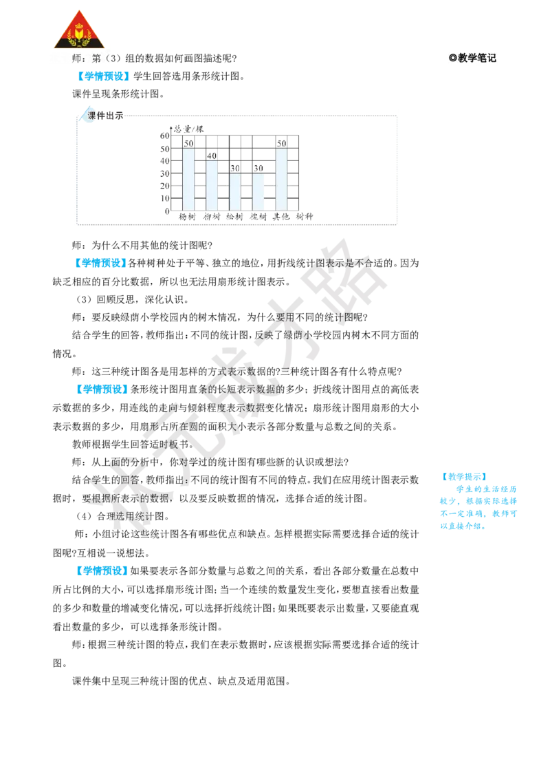 第2课时选择合适的统计图_1-6年级上册_数学6年级上册教学资源包_名师教学设计新版_7扇形统计图
