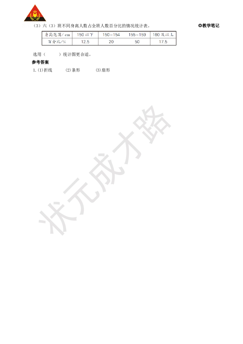 第2课时选择合适的统计图_1-6年级上册_数学6年级上册教学资源包_名师教学设计新版_7扇形统计图