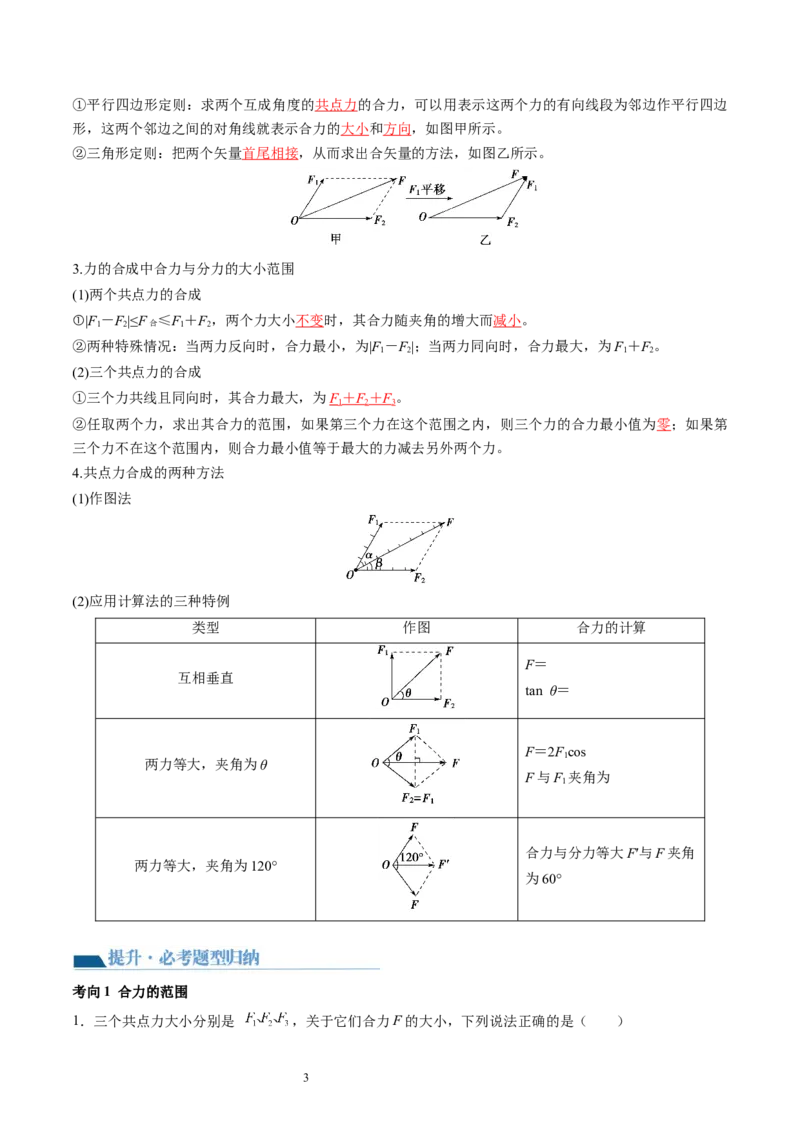 第07讲力的合成与分解（讲义）（解析版）_新高考复习资料_2024新高考复习资料_一轮复习资料_2024年高考物理一轮复习讲练测（讲义+练习+课件）（新高考）_讲义+练习