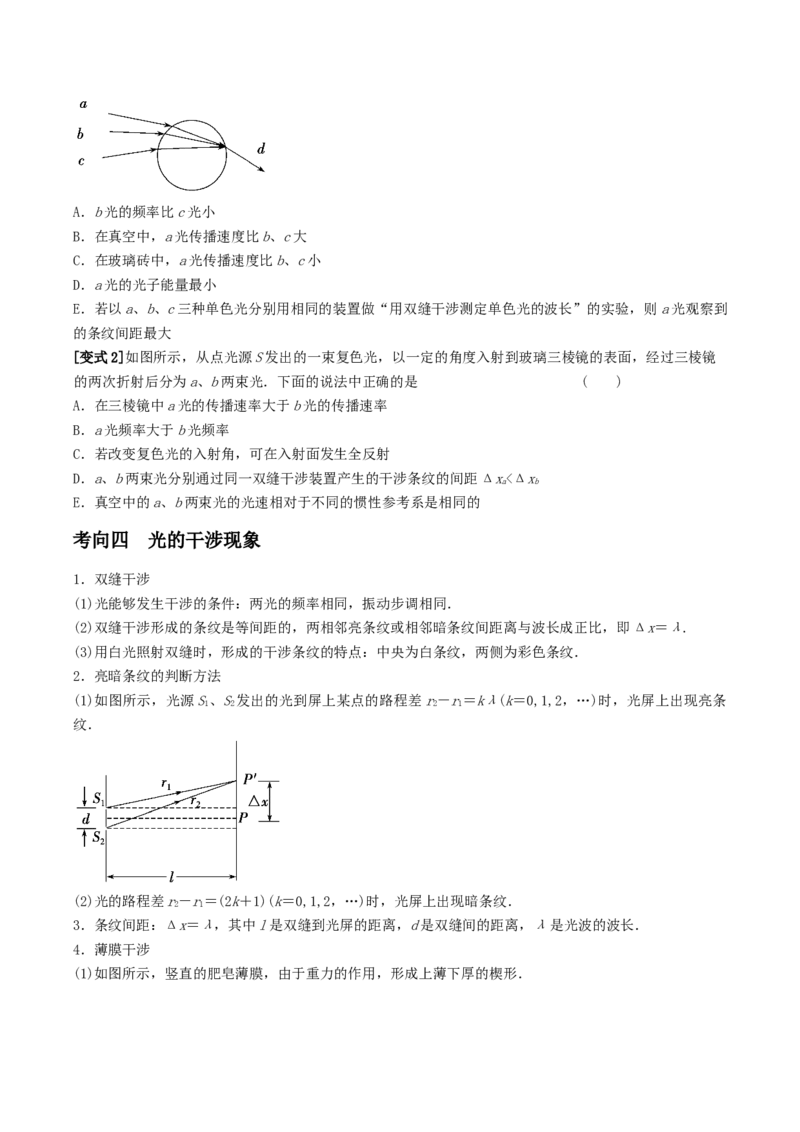 专题24光学2022-2023高考三轮精讲突破训练（全国通用）（原卷版）_通用版（老高考）复习资料_2023年复习资料_三轮复习_2023年高考物理三轮精讲突破训练全国通用