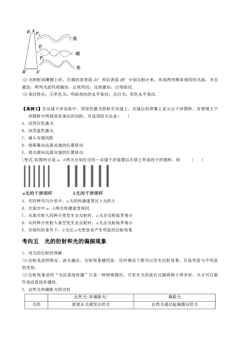 专题24光学2022-2023高考三轮精讲突破训练（全国通用）（原卷版）_通用版（老高考）复习资料_2023年复习资料_三轮复习_2023年高考物理三轮精讲突破训练全国通用