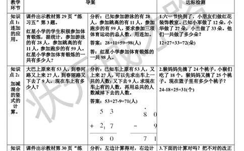 练习课（第1课时）_1-6年级上册_数学2年级上册教学资源包（新教材2025秋）_旧教材课件_导学案新版_2100以内的加法和减法（二）_3.连加、连减和加减混合