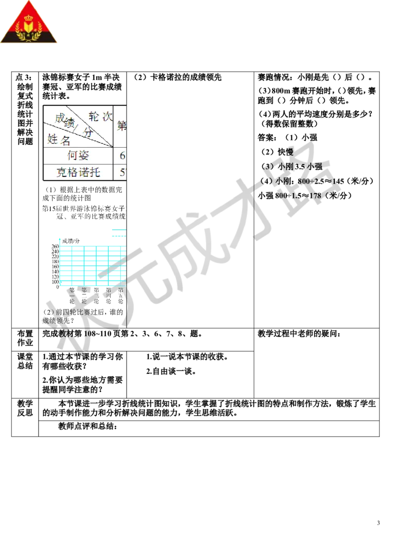 练习课_1-6年级下册_R5数下新插图版_R5数下教案+学案_导学案_7折线统计图