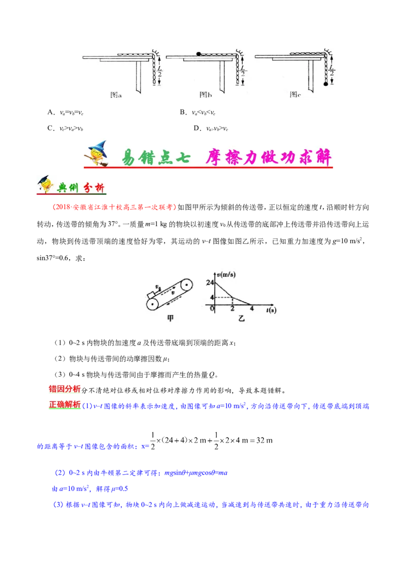 专题06机械能守恒定律-备战2019年高考物理之纠错笔记系列（原卷版）_新高考复习资料_2022年新高考复习资料_高考物理2022年一轮复习各版本_1.2022年高考物理一轮复习全国通用版