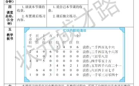 第2课时亿以内数的读法_1-6年级上册_数学4年级上册教学资源包_导学案新版_1大数的认识