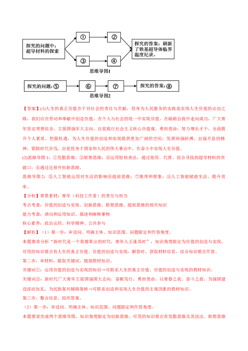 必刷题主观题50道必修4《哲学与文化》（解析版）_42025年新高考资料_专项复习_2025年高考政治分册专项复习（新教材新高考）