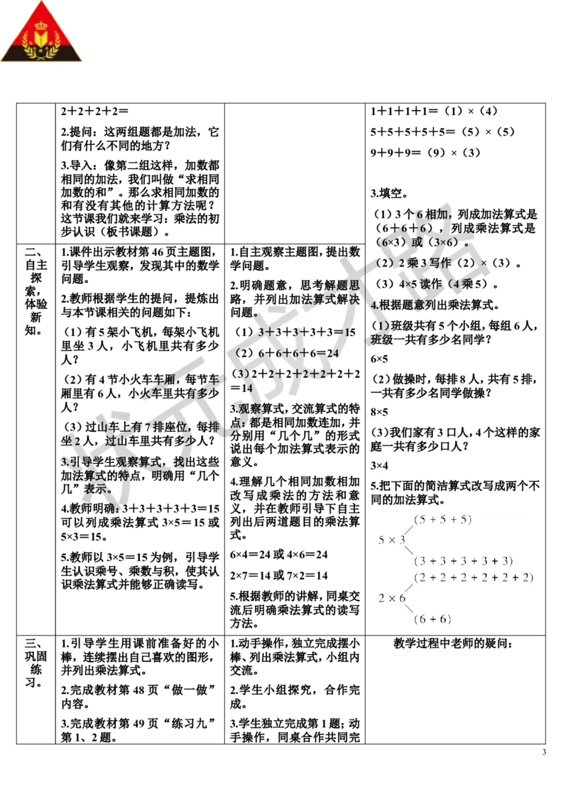 1.乘法的初步认识_1-6年级上册_数学2年级上册教学资源包（新教材2025秋）_旧教材课件_导学案新版_4表内乘法（一）_1.乘法的初步认识