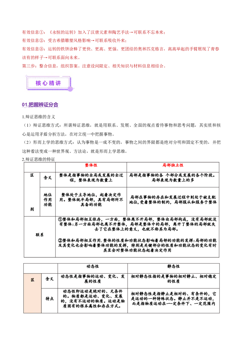 专题16辩证思维与创新思维（讲义）（解析版）_42025年新高考资料_二轮复习_上好课2025年高考政治二轮复习讲练测（新高考通用）338376762
