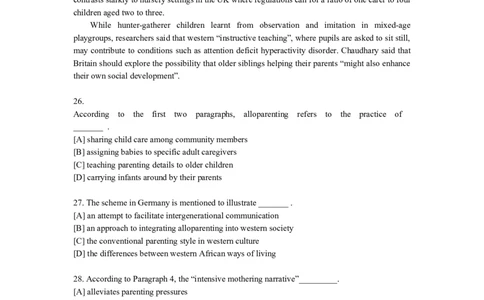 2024年考研英语（一）真题及答案_2000-2026年考研英语（一）真题及答案