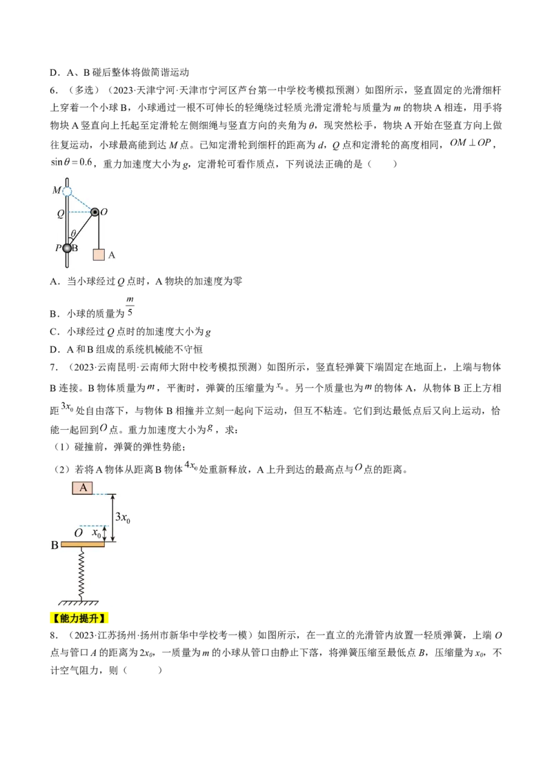 考点25机械能守恒定律及其应用（原卷版）_通用版（老高考）复习资料_2024年复习资料_完备战2024年高考物理一轮复习考点帮（全国通用）