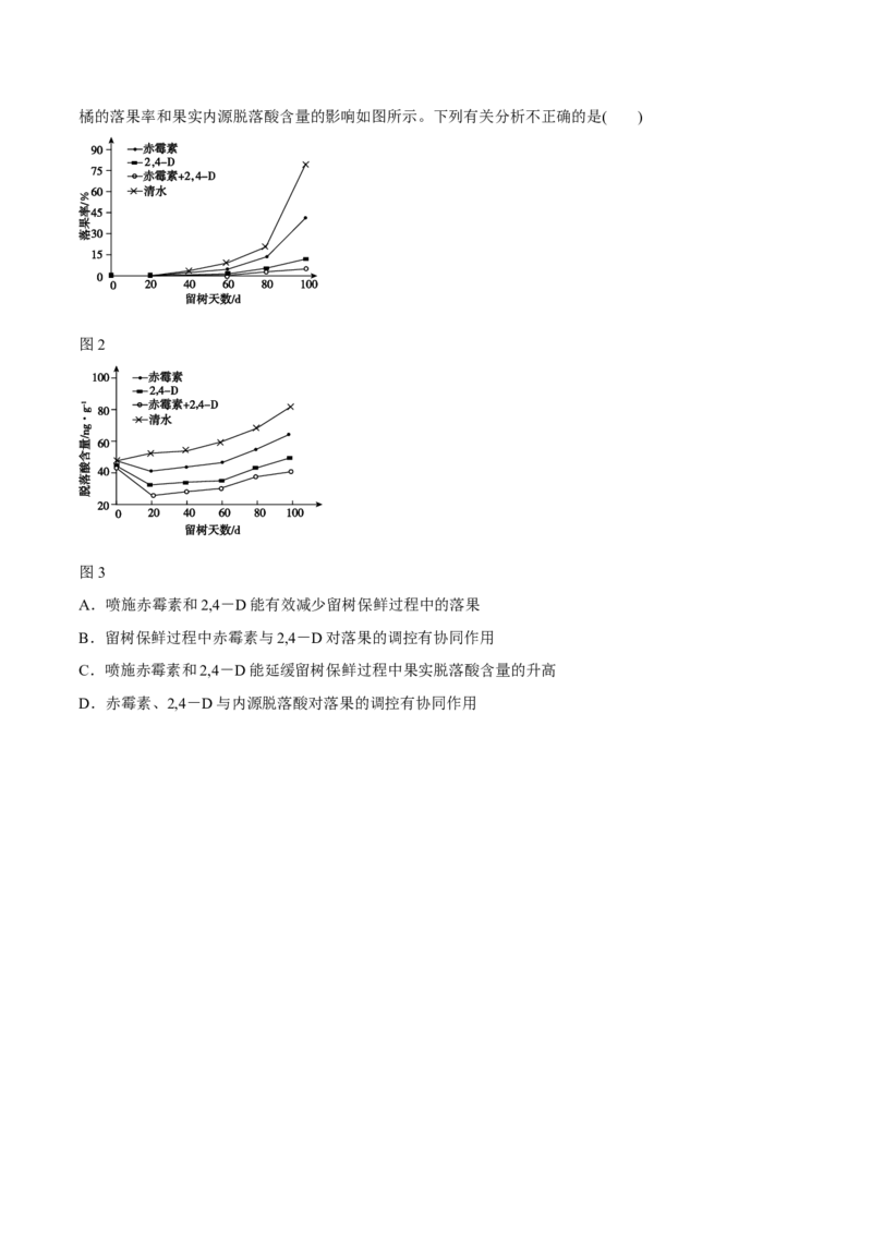 专题09植物的激素调节-十年（2012-2021）高考生物真题分项汇编（全国通用）（原卷版）_高考真题分类汇编(2012-2022)生物_高考真题分项汇编(2012-2021)生物