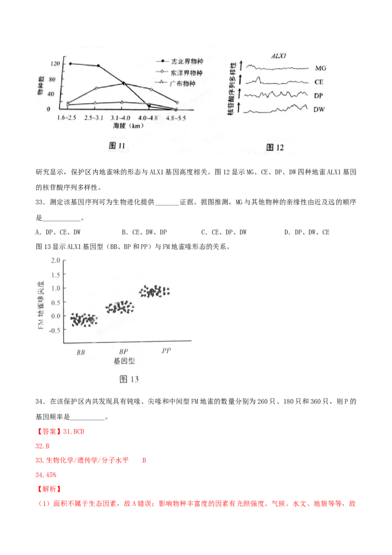 专题16生物与环境综合-十年（2012-2021）高考生物真题分项汇编（全国通用）（解析版）_高考真题分类汇编(2012-2022)生物_高考真题分项汇编(2012-2021)生物