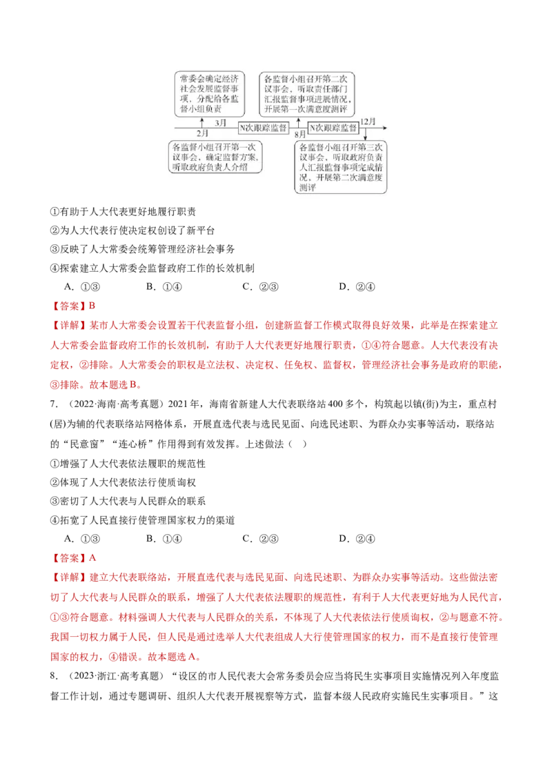 专题06人民当家作主（讲义）（解析版）_42025年新高考资料_二轮复习_上好课2025年高考政治二轮复习讲练测（新高考通用）338376762