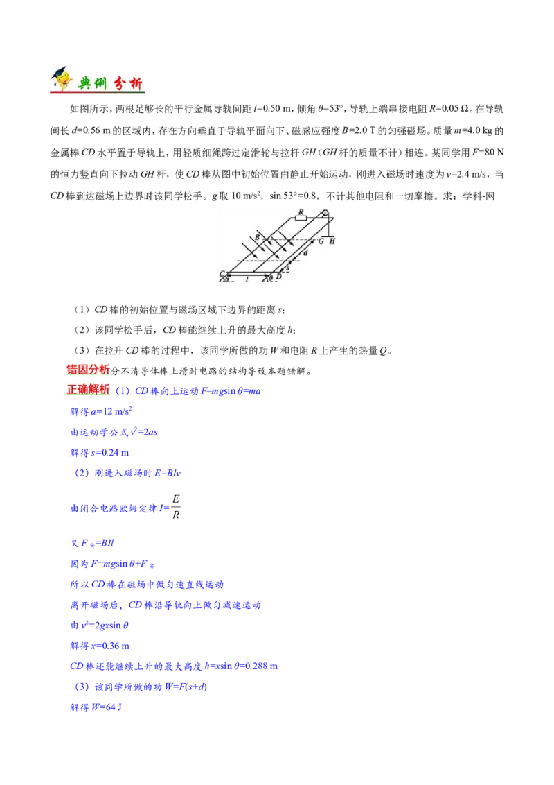 专题11电磁感应-备战2019年高考物理之纠错笔记系列（原卷版）_新高考复习资料_2022年新高考复习资料_高考物理2022年一轮复习各版本_3.2022年高考物理一轮复习新高考2粤冀渝湘适用