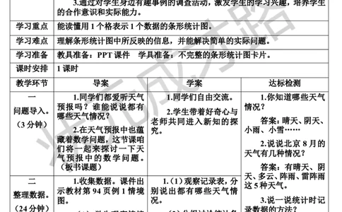 第1课时条形统计图（1）_1-6年级上册_数学4年级上册教学资源包_导学案新版_7条形统计图