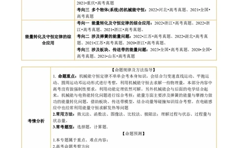 专题06机械能守恒定律能量守恒定律（讲义）（原卷版）_新高考复习资料_2024新高考复习资料_二轮复习资料_2024年高考物理二轮复习讲练测（新教材新高考）_配套讲义（原卷版+解析版）