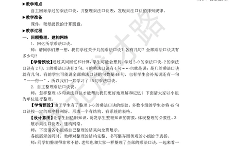 整理和复习（1）_1-6年级上册_数学2年级上册教学资源包（新教材2025秋）_旧教材课件_名师教学设计新版_6表内乘法（二）