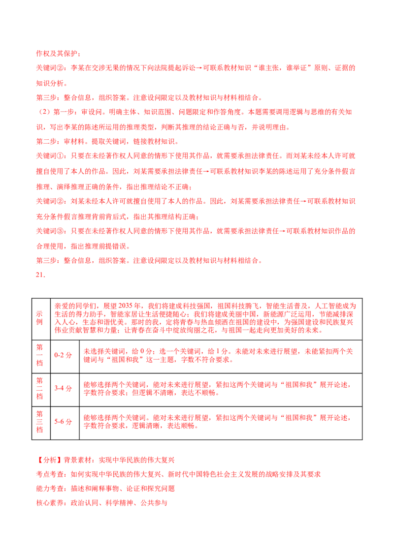 信息必刷卷04（福建专用）（参考答案）_42025年新高考资料_2025考前信息卷_2025年高考政治考前信息必刷卷（福建专用）34413515