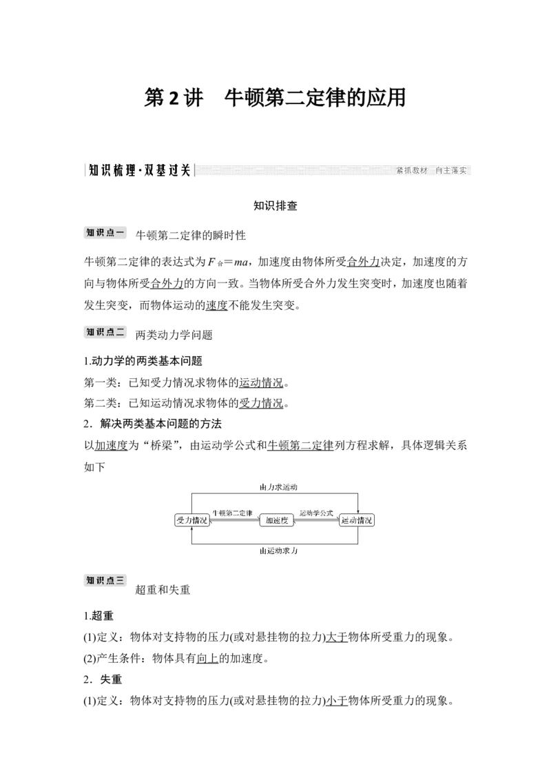必修1第三章第2讲_新高考复习资料_2022年新高考复习资料_高考物理2022年一轮复习各版本_2.2022年高考物理一轮复习新高考1津鲁琼辽鄂适用_配套习题