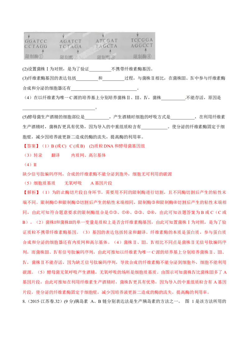 专题12现代生物科技专题-十年（2012-2021）高考生物真题分项汇编（全国通用）（解析版）_高考真题分类汇编(2012-2022)生物_高考真题分项汇编(2012-2021)生物