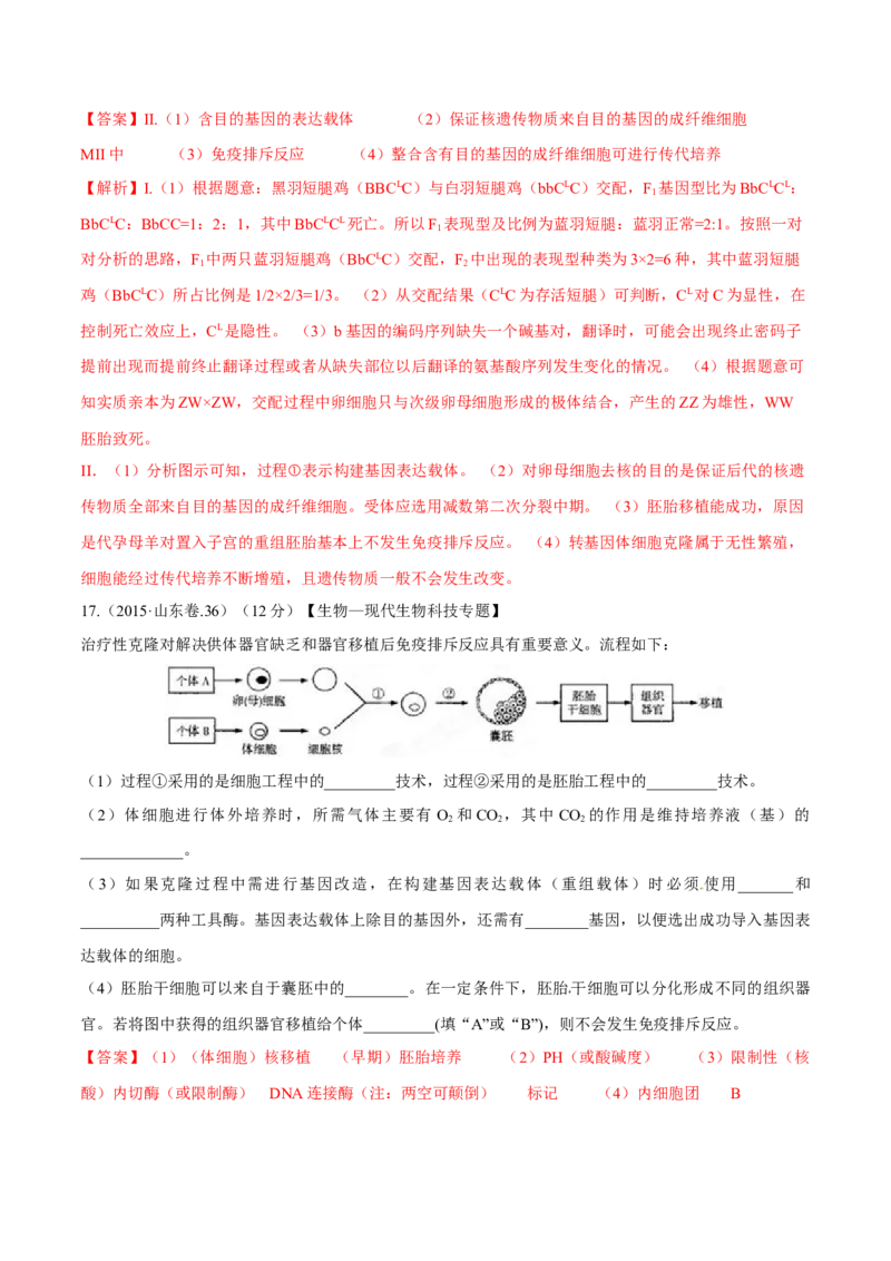 专题12现代生物科技专题-十年（2012-2021）高考生物真题分项汇编（全国通用）（解析版）_高考真题分类汇编(2012-2022)生物_高考真题分项汇编(2012-2021)生物