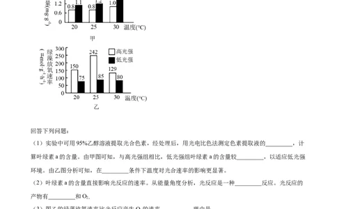 专题14光合作用与呼吸作用综合-十年（2012-2021）高考生物真题分项汇编（全国通用）（原卷版）_高考真题分类汇编(2012-2022)生物_高考真题分项汇编(2012-2021)生物