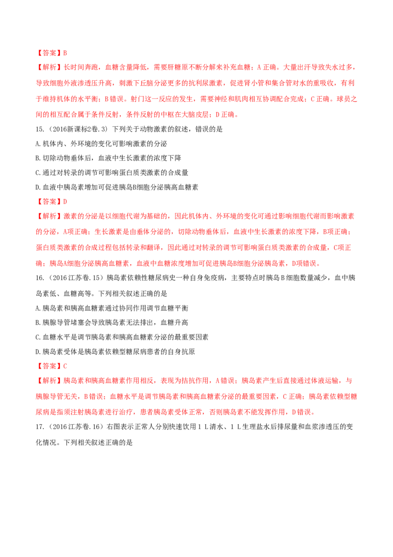 专题08神经调节与体液调节-十年（2012-2021）高考生物真题分项汇编（全国通用）（解析版）_高考真题分类汇编(2012-2022)生物_高考真题分项汇编(2012-2021)生物