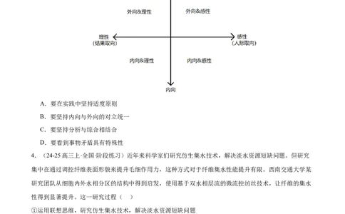 专题16辩证思维与创新思维（练习）（原卷版）_42025年新高考资料_二轮复习_上好课2025年高考政治二轮复习讲练测（新高考通用）338376762