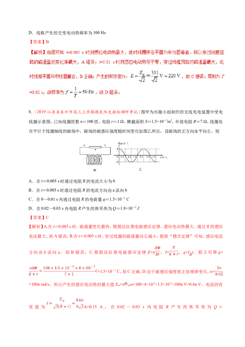 专题12交变电流-备战2019年高考物理之纠错笔记系列（解析版）_新高考复习资料_2022年新高考复习资料_高考物理2022年一轮复习各版本_3.2022年高考物理一轮复习新高考2粤冀渝湘适用