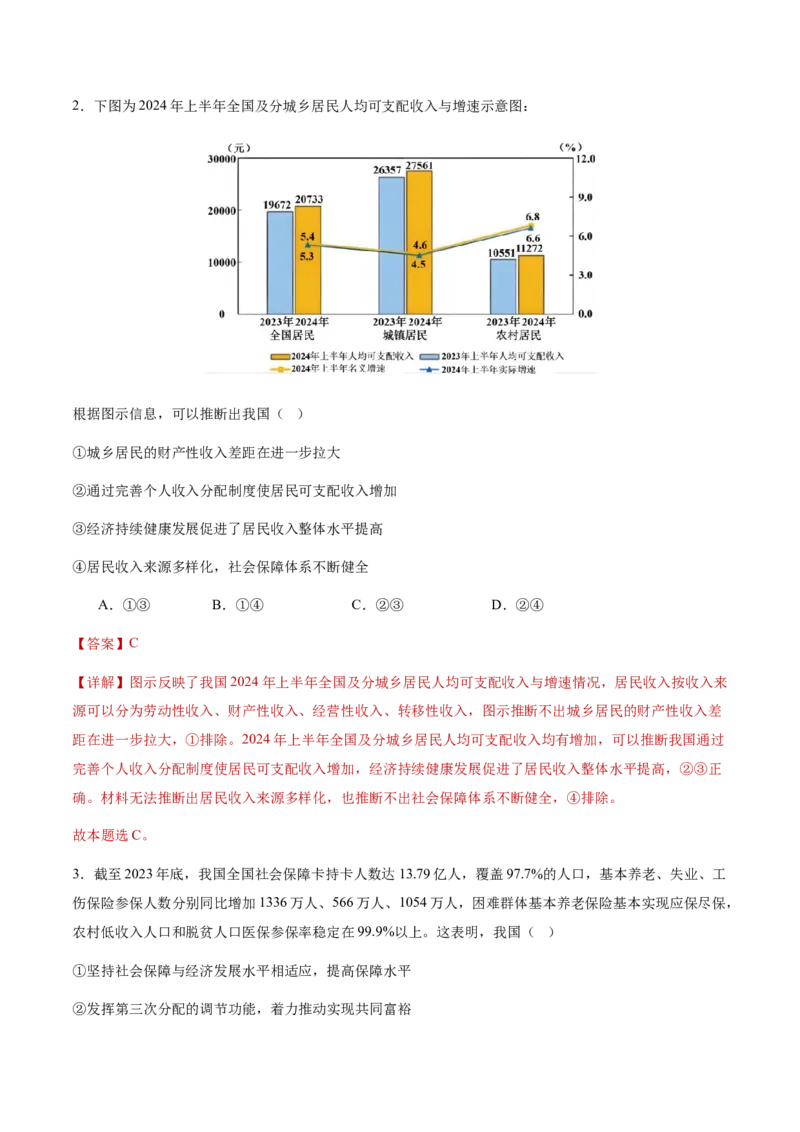 专题四经济发展与社会进步（讲义）（解析版）_42025年新高考资料_二轮复习_上好课2025年高考政治二轮复习讲练测（新高考通用）338376762