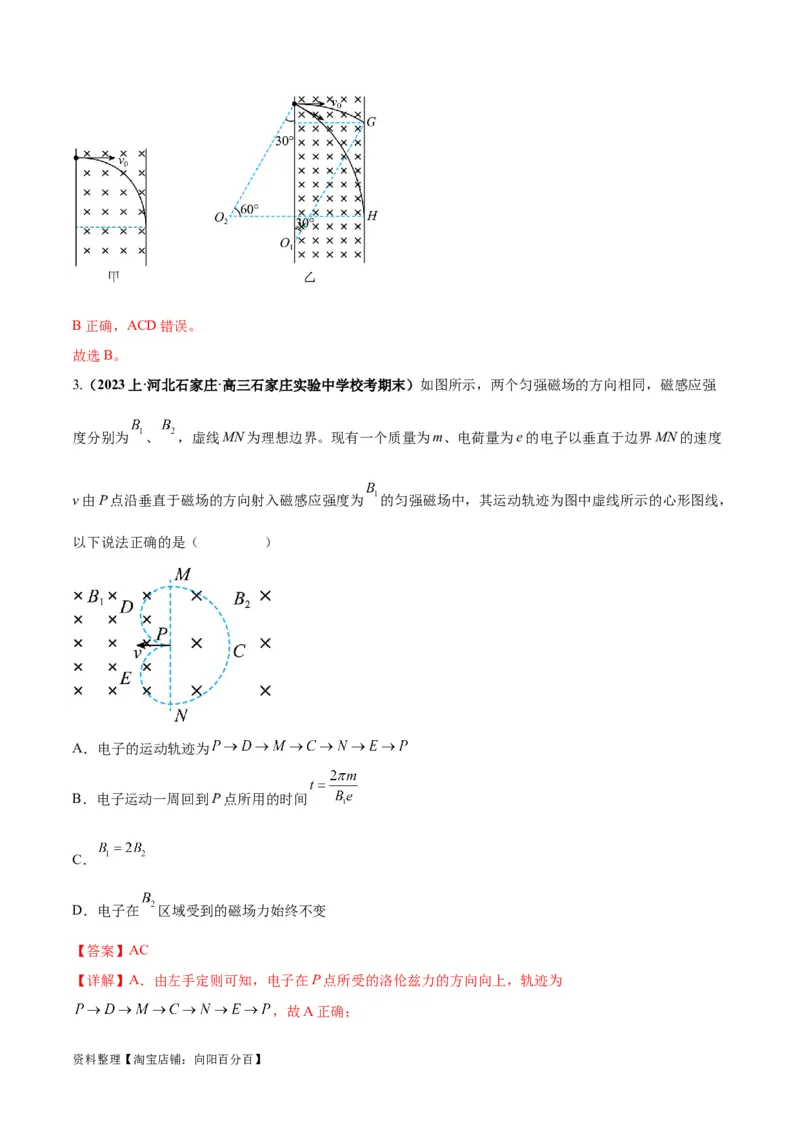 专题12磁场的性质带电粒子在磁场中的运动（解析版）_新高考复习资料_2024新高考复习资料_二轮复习资料_2024年高考物理二轮热点题型归纳与变式演练（新高考通用）_答案解析版
