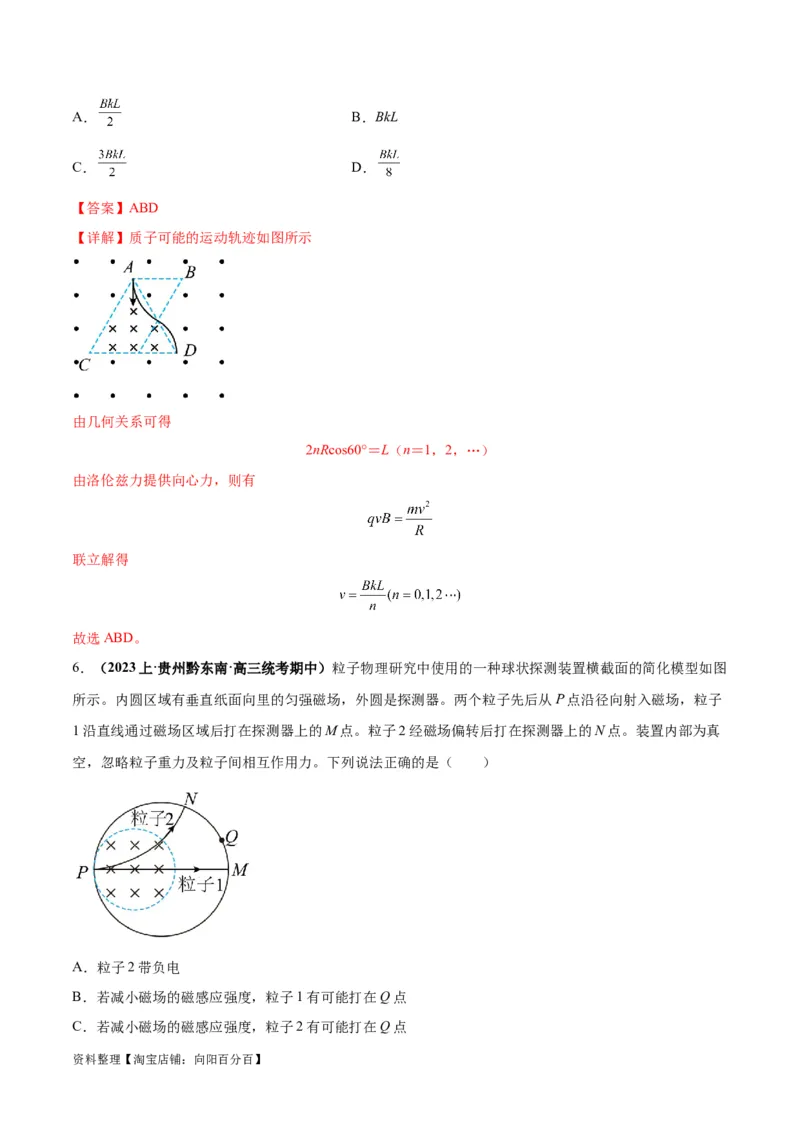 专题12磁场的性质带电粒子在磁场中的运动（解析版）_新高考复习资料_2024新高考复习资料_二轮复习资料_2024年高考物理二轮热点题型归纳与变式演练（新高考通用）_答案解析版