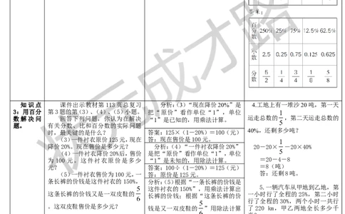 第3课时百分数_1-6年级上册_数学6年级上册教学资源包_导学案新版_9总复习