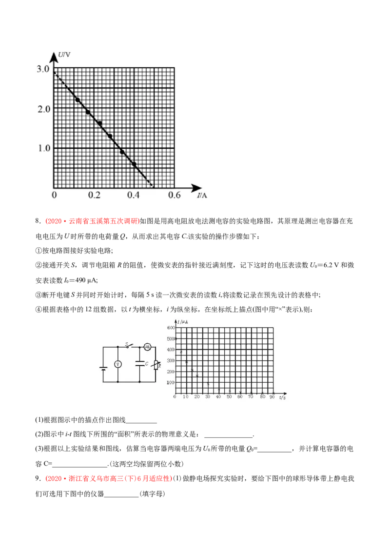 专题19电学实验-2020年高考真题和模拟题物理分类训练（学生版）_新高考复习资料_2022年新高考复习资料_高考物理2022年一轮复习各版本_1.2022年高考物理一轮复习全国通用版