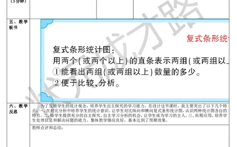 第3课时复式条形统计图_1-6年级下册_R4数下新插图版_R4数下教案+学案_导学案_8平均数与条形统计图