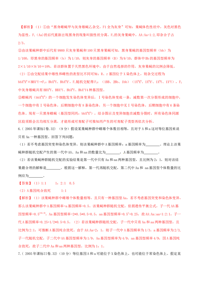 专题17遗传的基本定律综合-十年（2012-2021）高考生物真题分项汇编（全国通用）（解析版）_高考真题分类汇编(2012-2022)生物_高考真题分项汇编(2012-2021)生物