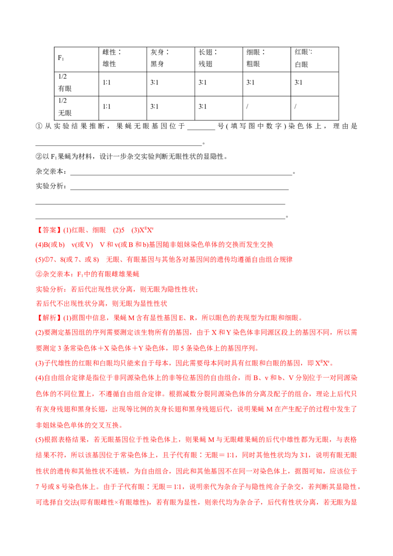 专题17遗传的基本定律综合-十年（2012-2021）高考生物真题分项汇编（全国通用）（解析版）_高考真题分类汇编(2012-2022)生物_高考真题分项汇编(2012-2021)生物