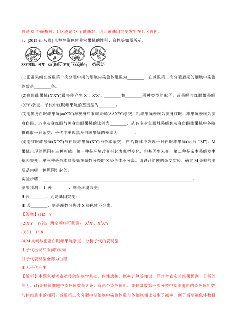 专题17遗传的基本定律综合-十年（2012-2021）高考生物真题分项汇编（全国通用）（解析版）_高考真题分类汇编(2012-2022)生物_高考真题分项汇编(2012-2021)生物