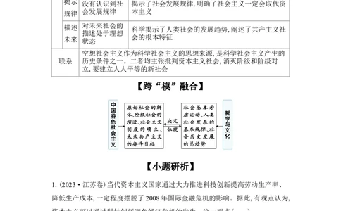 2025高考政治二轮复习专题练习：专题一人类社会发展与中国特色社会主义（含解析）_42025年新高考资料_二轮复习_2025高考政治二轮复习专题练习