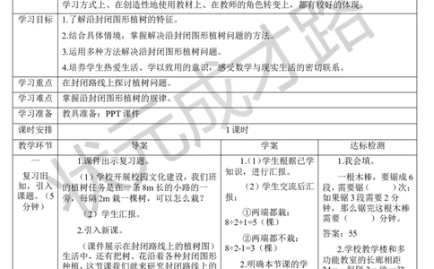 第3课时植树问题（3）_1-6年级上册_数学5年级上册教学资源包_导学案新版_7数学广角&mdash;&mdash;植树问题