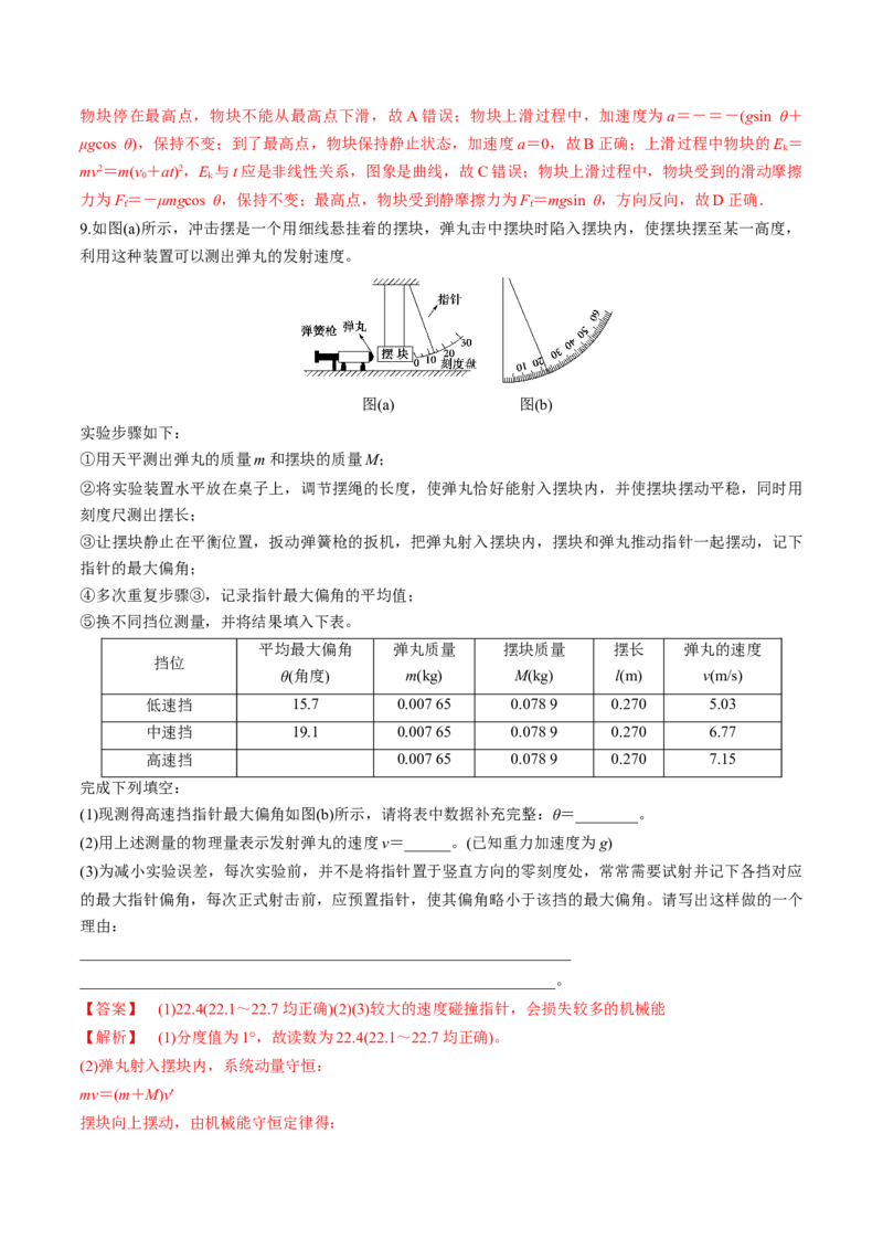 专题9.2动量守恒定律的应用及实验练解析版_新高考复习资料_2022年新高考复习资料_2022年高考物理一轮复习讲练测（新教材新高考）