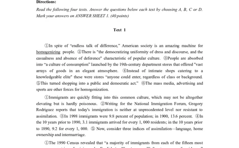 2006年考研英语（一）真题及答案_2000-2026年考研英语（一）真题及答案