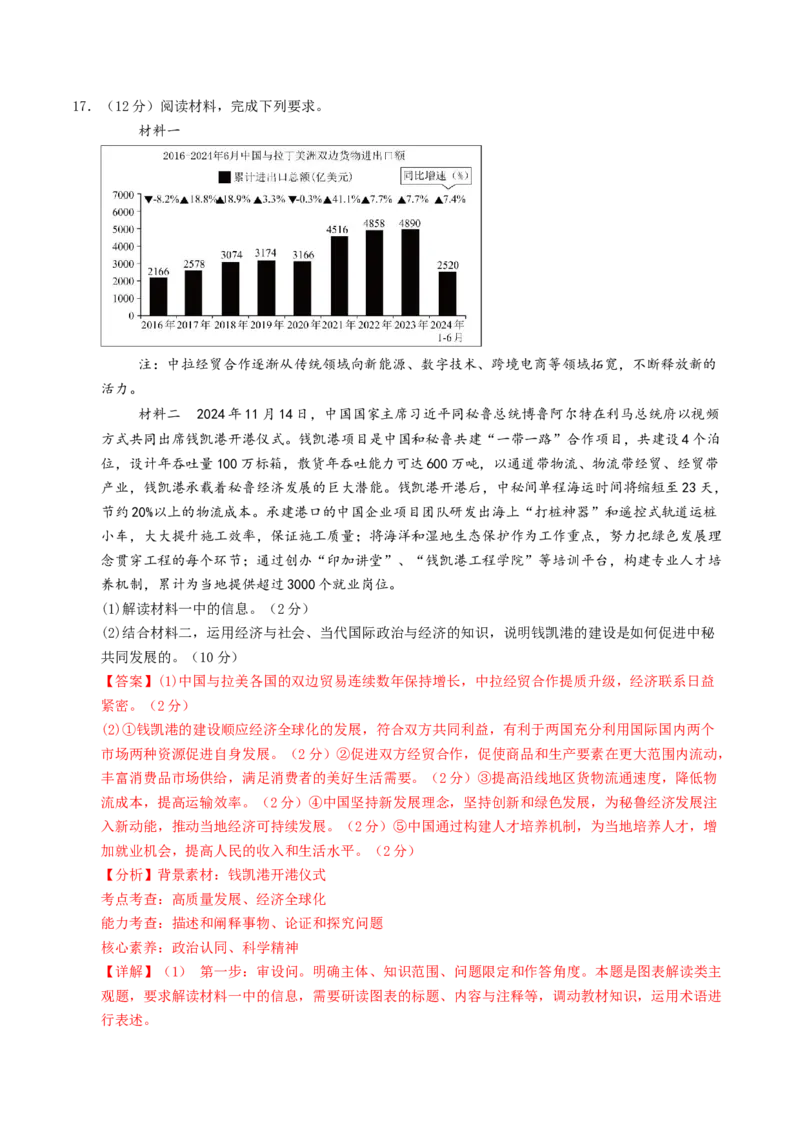 信息必刷卷04（安徽专用）（解析版）_42025年新高考资料_2025考前信息卷_2025年高考政治考前信息必刷卷（安徽专用）34413395