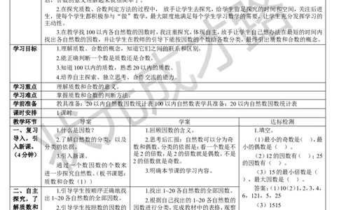 第1课时质数与合数_1-6年级下册_R5数下新插图版_R5数下教案+学案_导学案_2因数与倍数_3.质数和合数