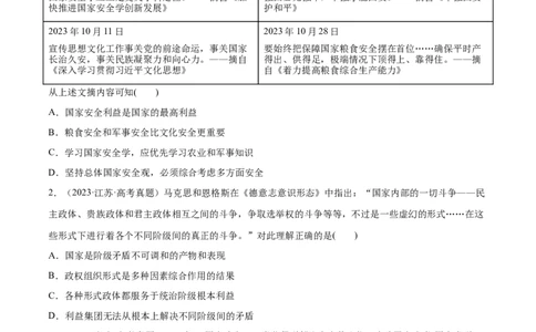 必刷题选择题100道选择性必修1《当代国际政治与经济》（原卷版）_42025年新高考资料_专项复习_2025年高考政治分册专项复习（新教材新高考）