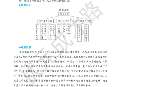 第2课时简易方程_1-6年级上册_数学5年级上册教学资源包_名师教学设计新版_8总复习